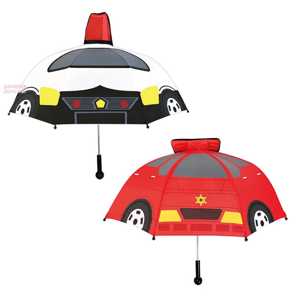자체브랜드어린이 자동차 멜로디 발광 우산 47cm(일)) 082041